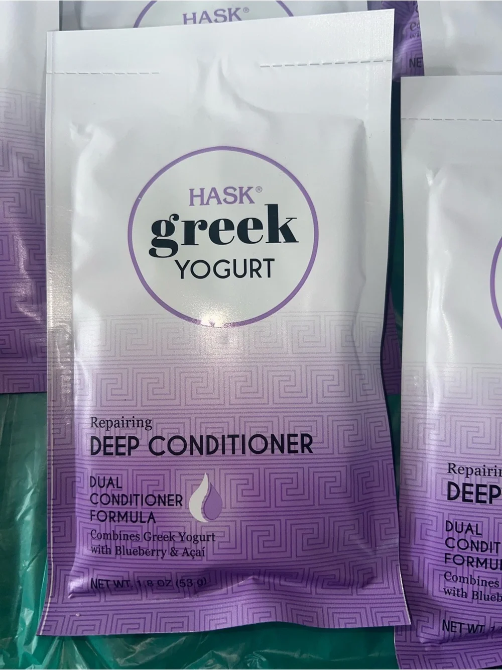 HASK 11 packets Greek Yogurt Deep Repair Conditioner Blueberry Açaí display box